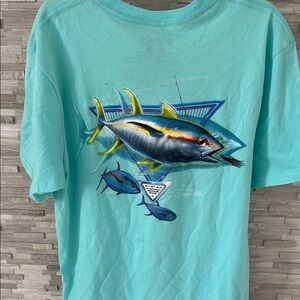 Columbia Blue Fish Graphic T-Shirt